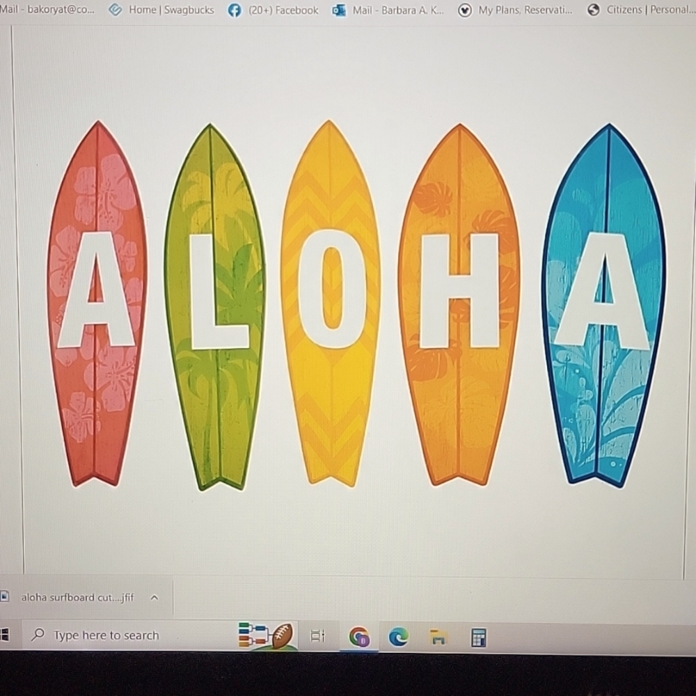 5 pc. Surfboard cutouts